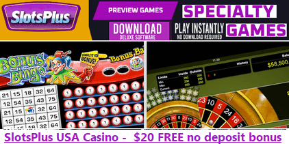 SlotsPlus USA/Canada online casino no deposit bonus